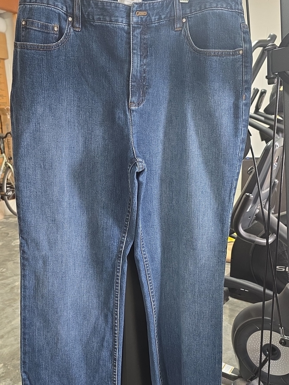 Talbots Women's Slim Straight Jeans - Dark Blue Denim